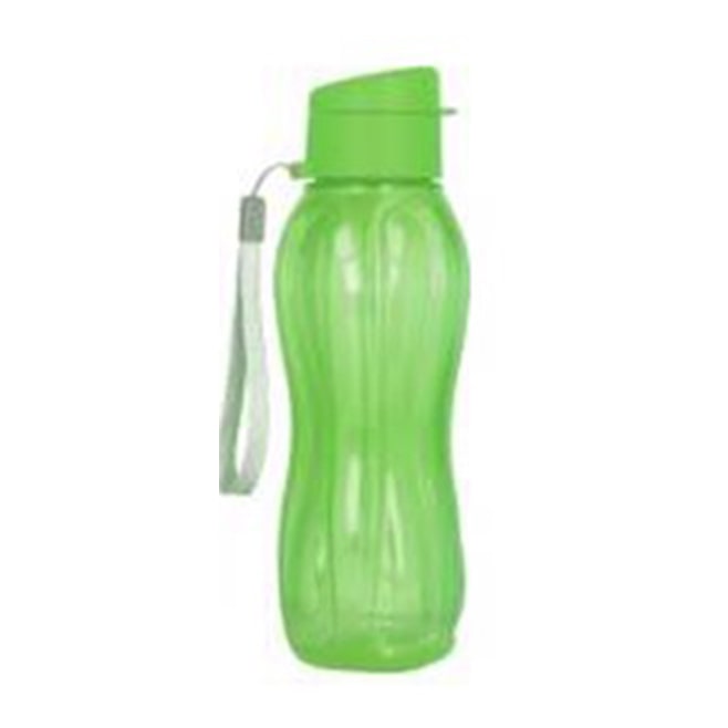 botella plastica con tapa 600 ml verde